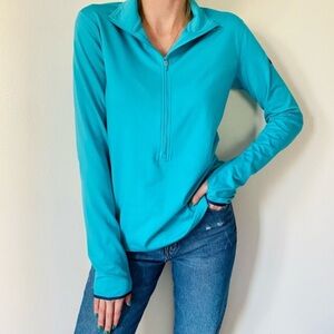 Nike Blue Polo Long Sleeve Hoodie